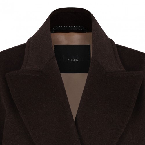 Brown Oversized Coat In Cashmere