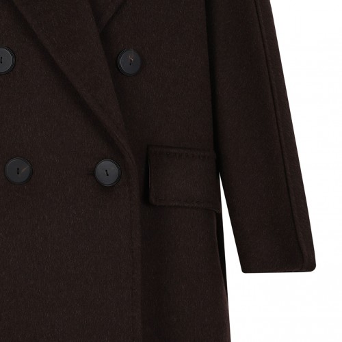 Brown Oversized Coat In Cashmere