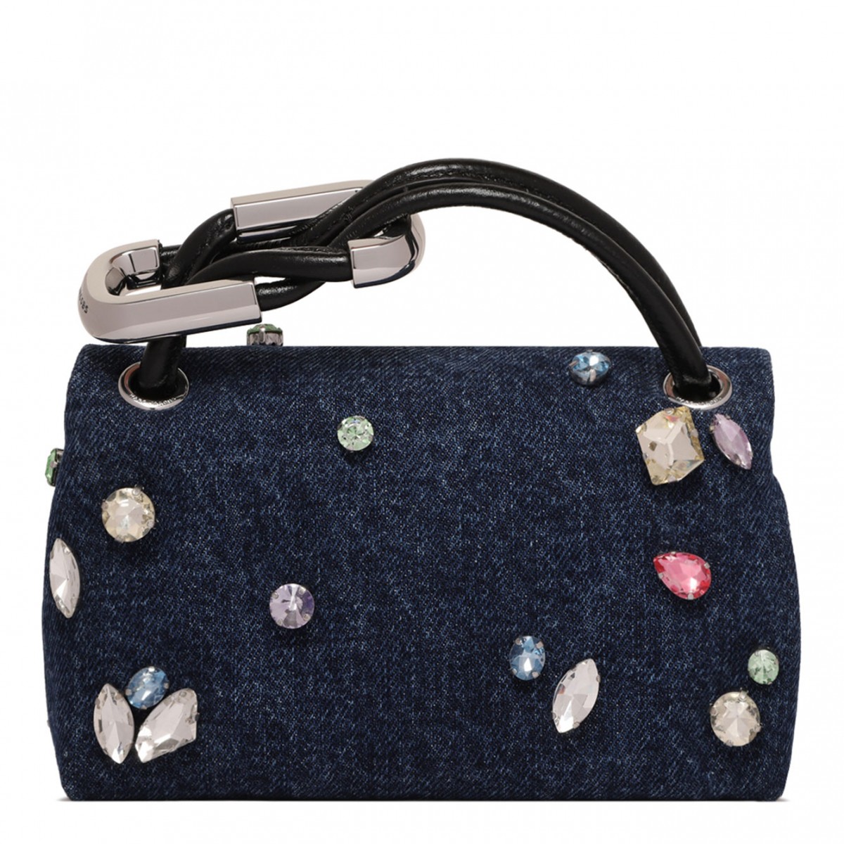 Jewelled Denim Small Bag