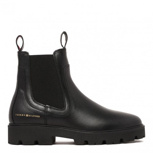 Black Leather Chelsea Boots