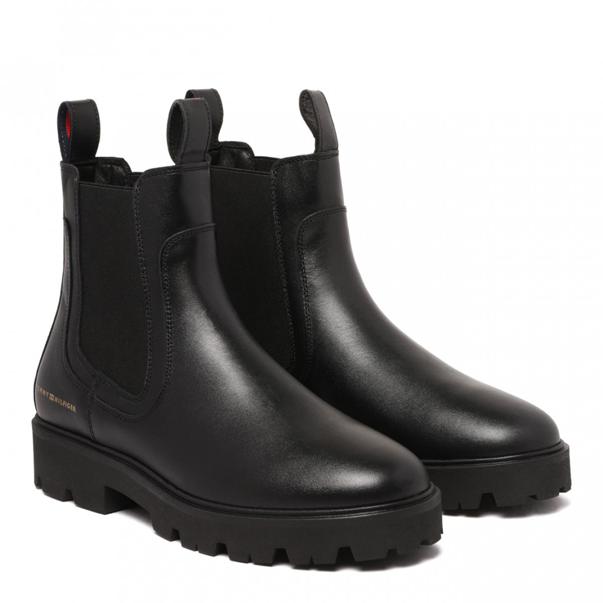 Black Leather Chelsea Boots
