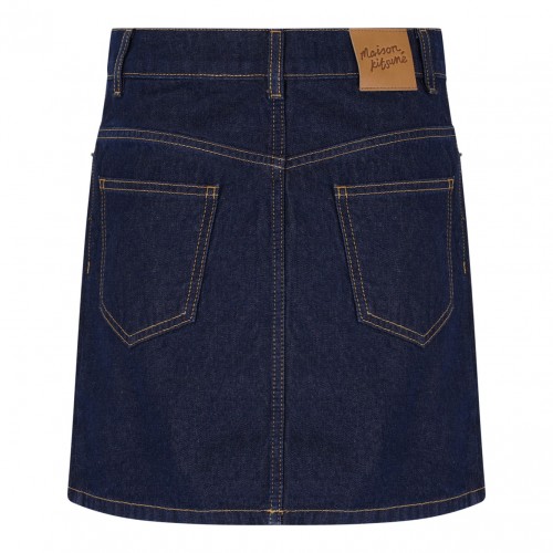 Indigo Japanese Denim Mini Skirt 2