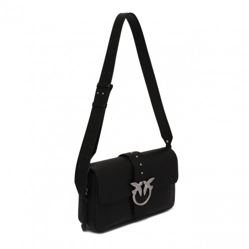 Black Shoulder Bag With Buckle