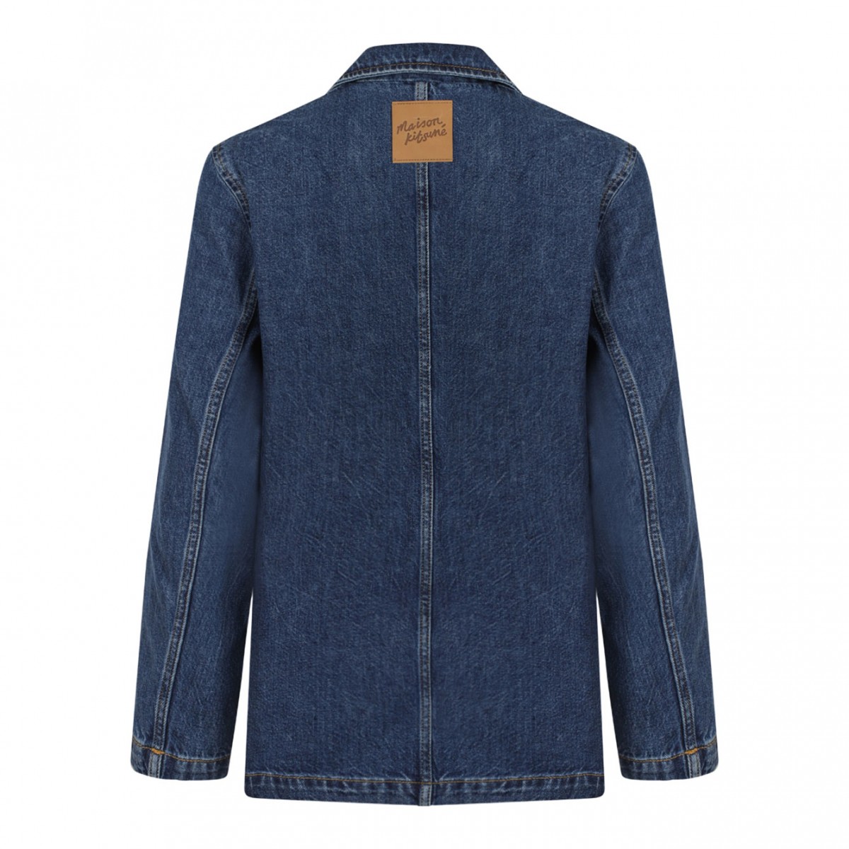 Washed Indigo Tailored Denim Jacket