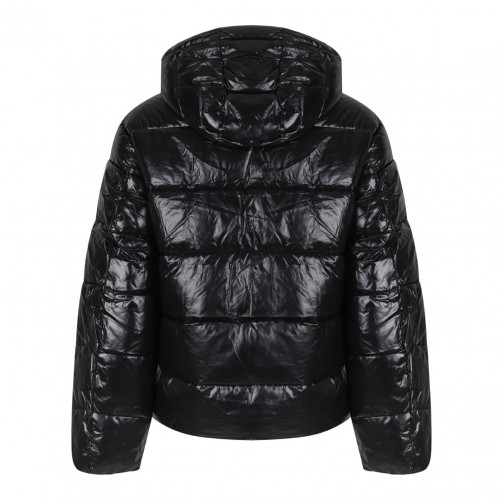 Black Padded Hooded Jacket