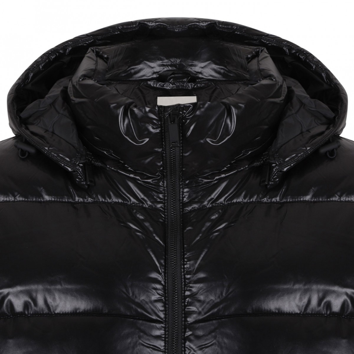 Black Padded Hooded Jacket