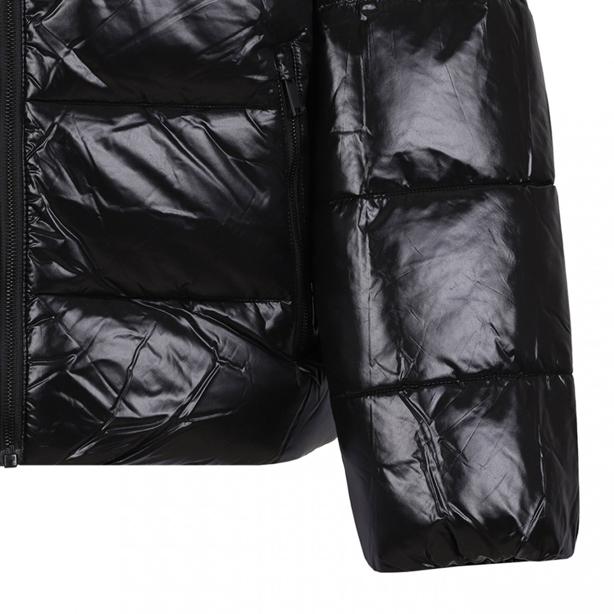 Black Padded Hooded Jacket