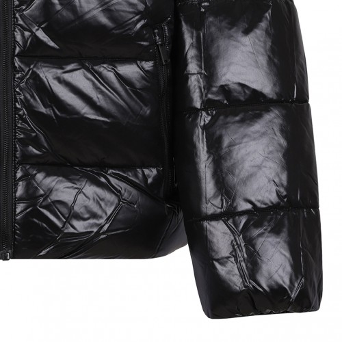 Black Padded Hooded Jacket