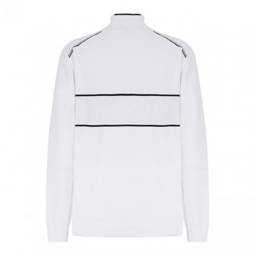 White Zip-Neck Sweatshirt 2