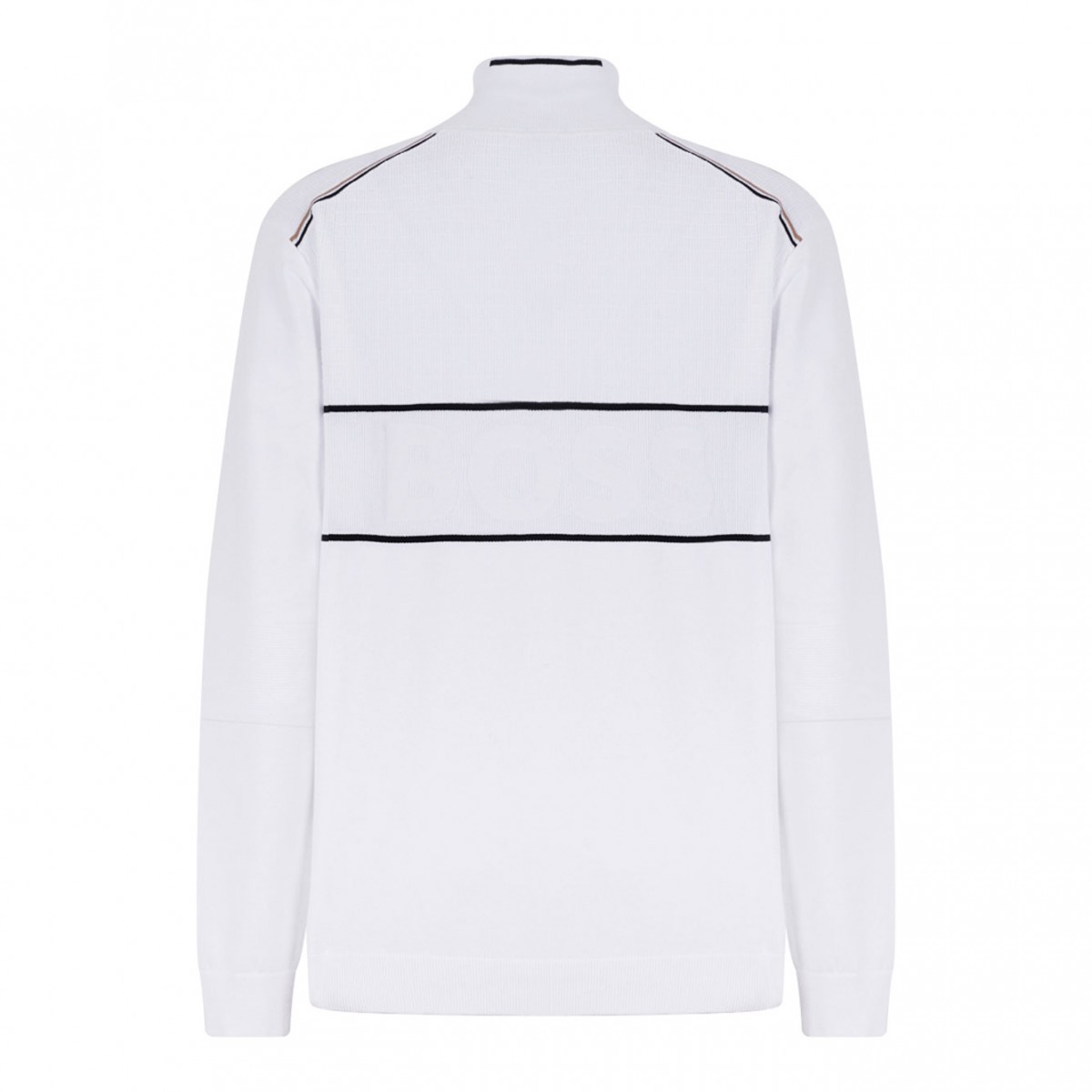 White Zip-Neck Sweatshirt