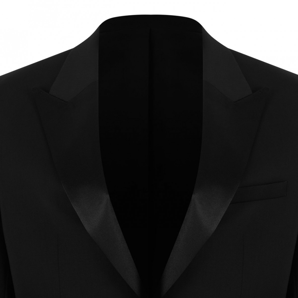 Black Wool Tailored Suits