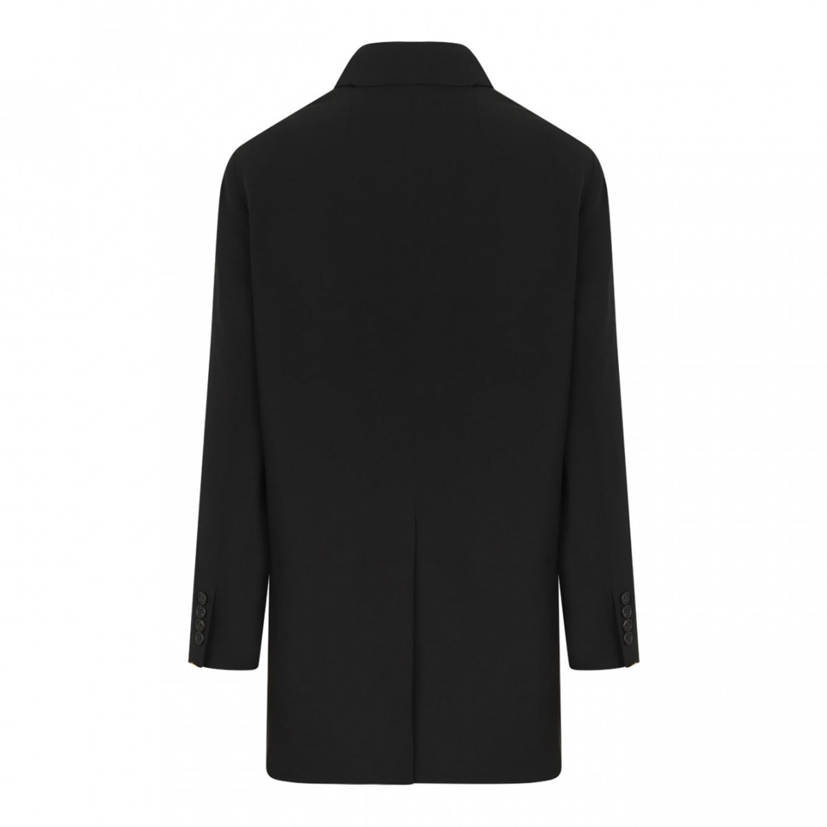 Black Obine Viscose and Wool Jacket