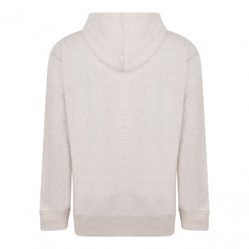 Ecru Logo Print Hoodie 2