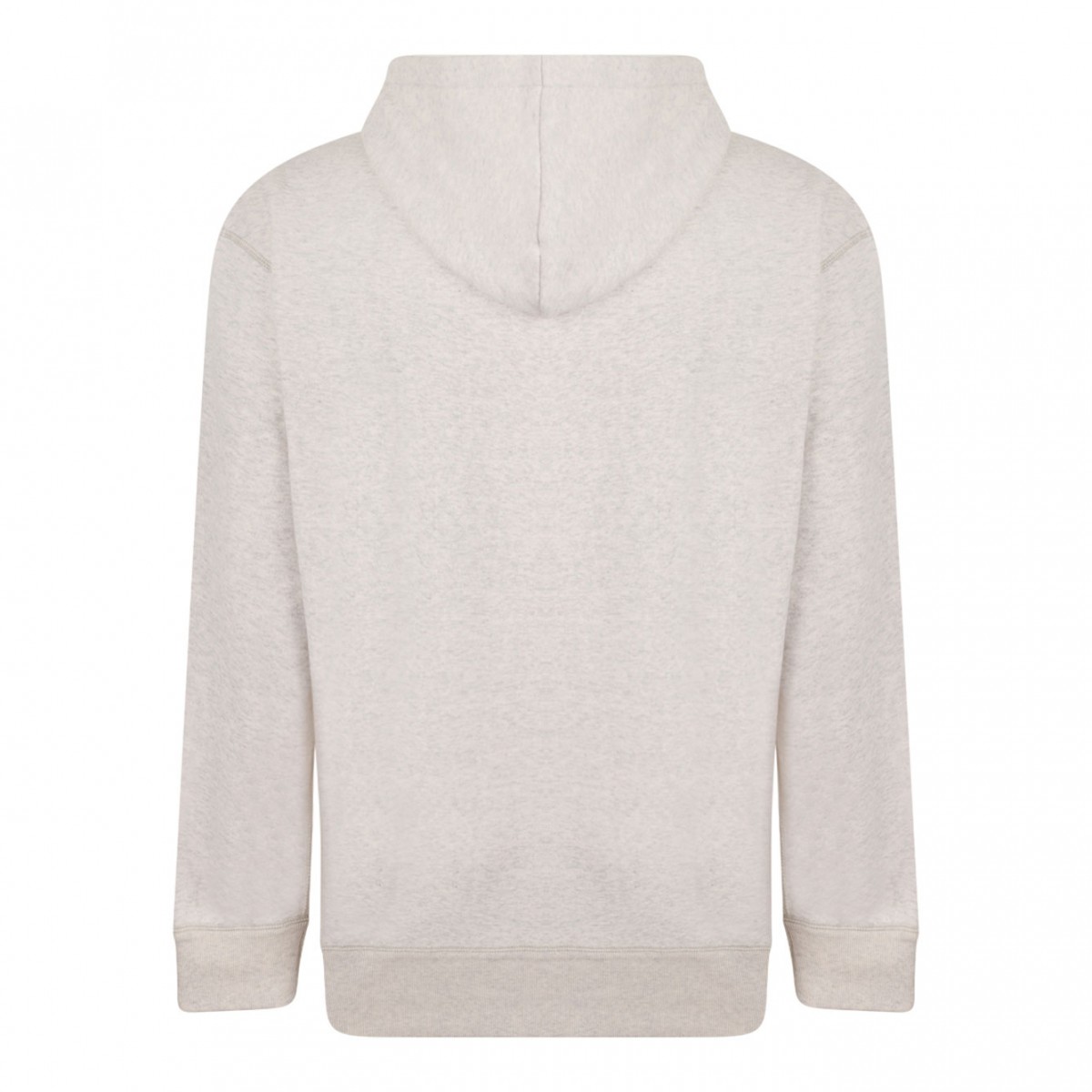 Ecru Logo Print Hoodie