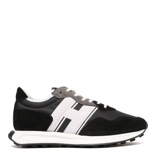 Black Calf Leather H601 Low Top Sneakers