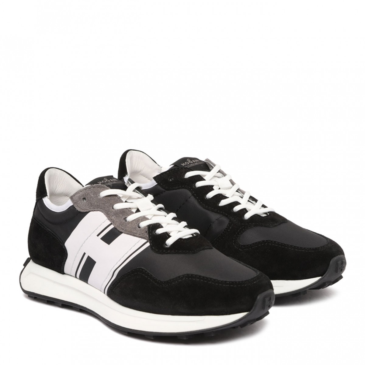 Black Calf Leather H601 Low Top Sneakers