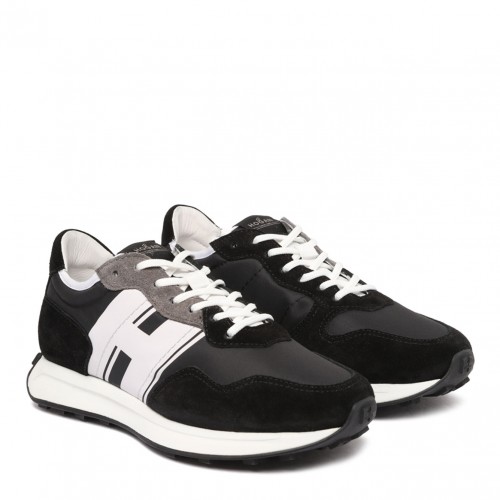 Black Calf Leather H601 Low Top Sneakers