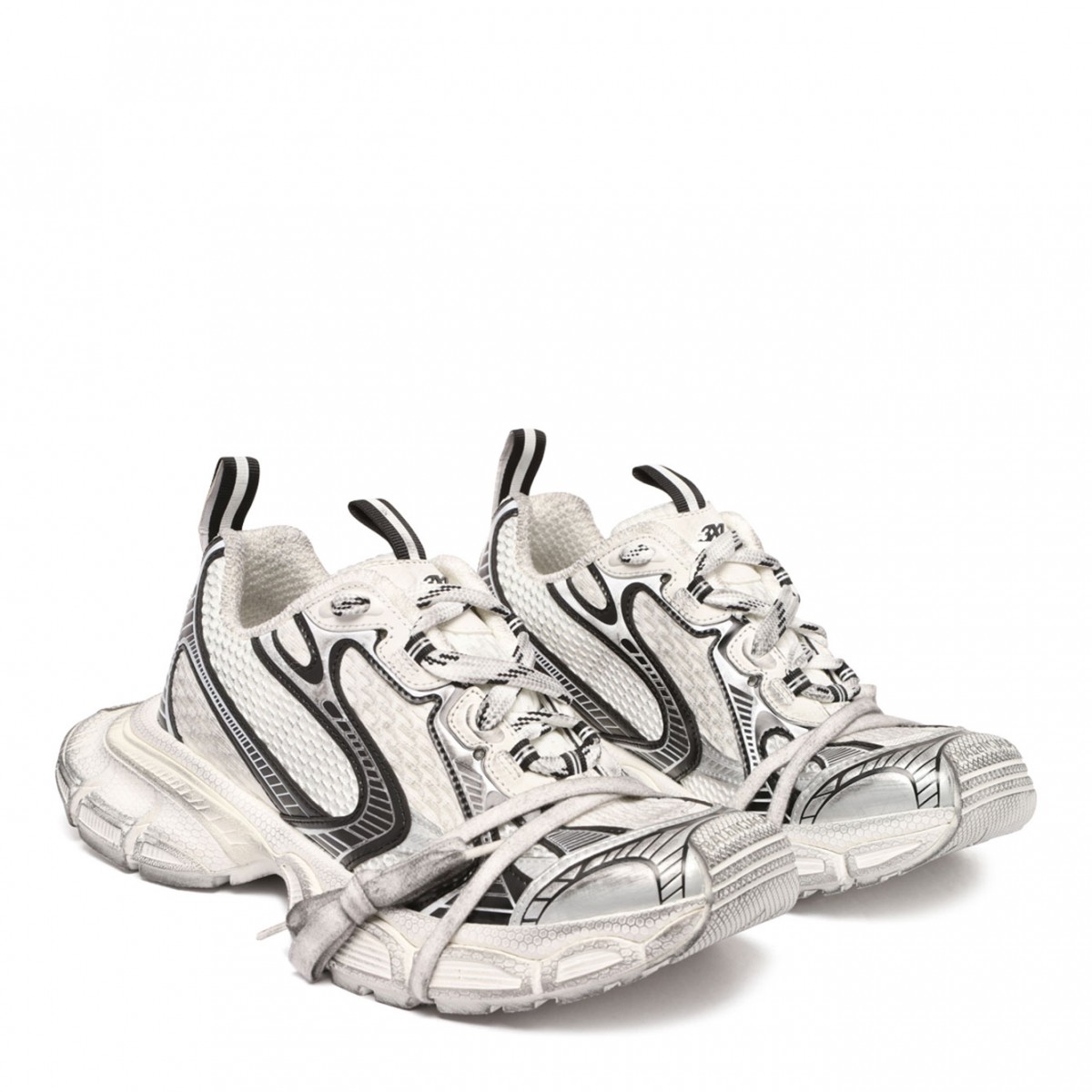 Egg Shell and Black 3XL Sneakers With Inserts