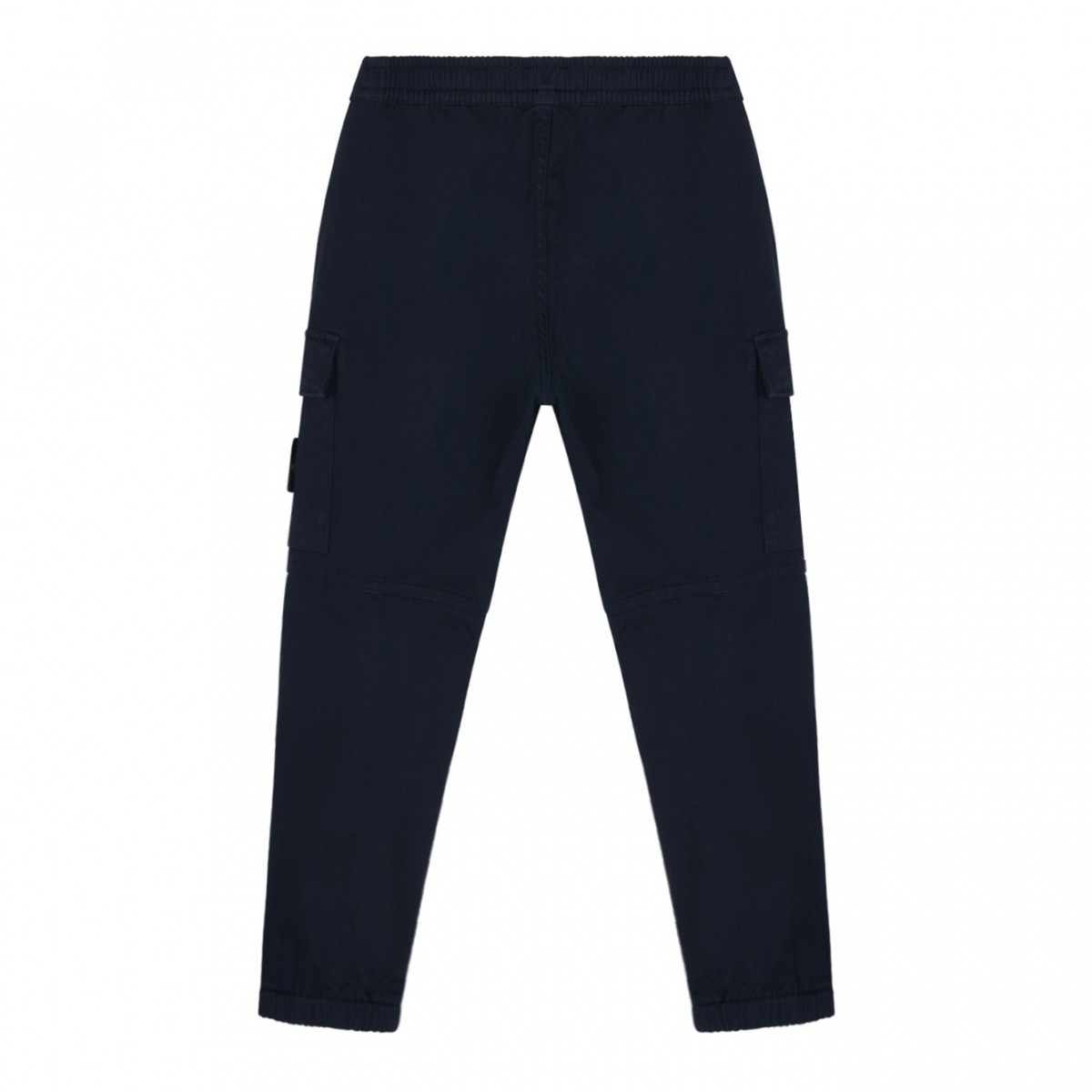 Navy Blue Logo Patch Trousers