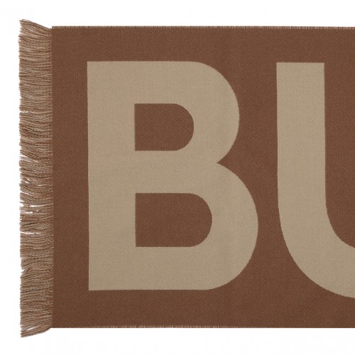 Birch Brown Scarf With Jacquard Effect 2