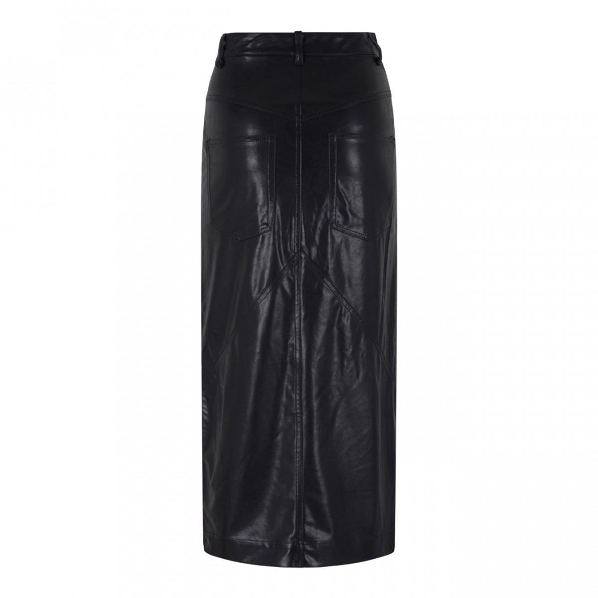 Black Breanne Midi Skirt