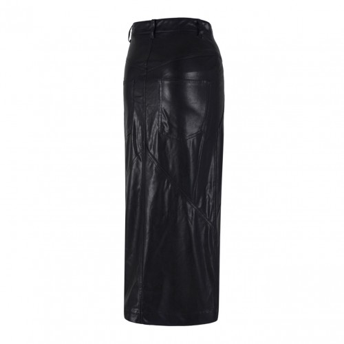 Black Breanne Midi Skirt