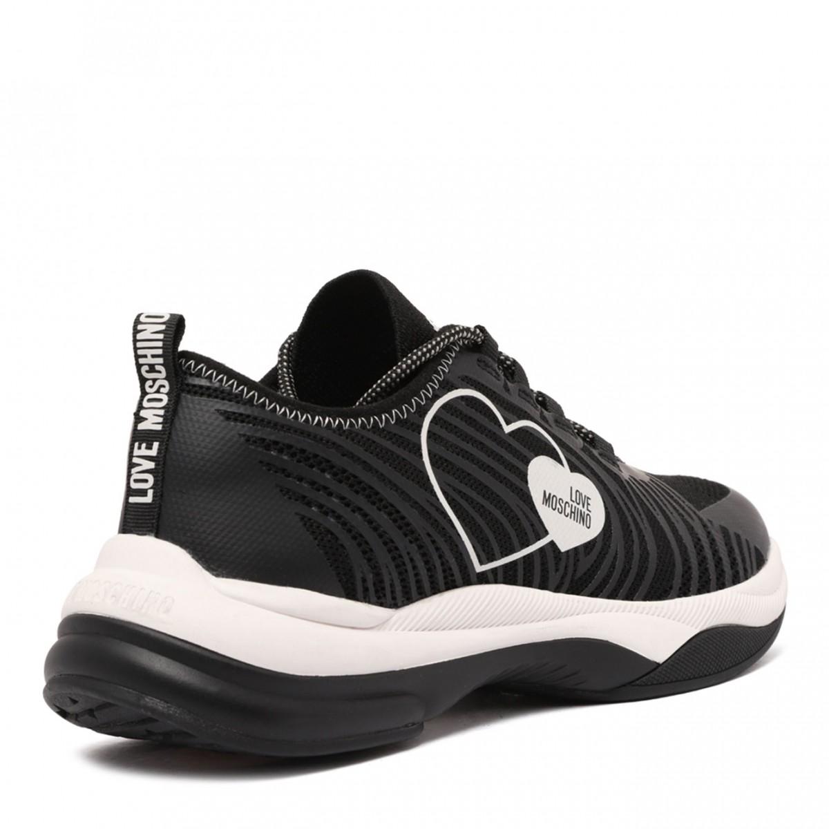 Black Heart Print Sneakers