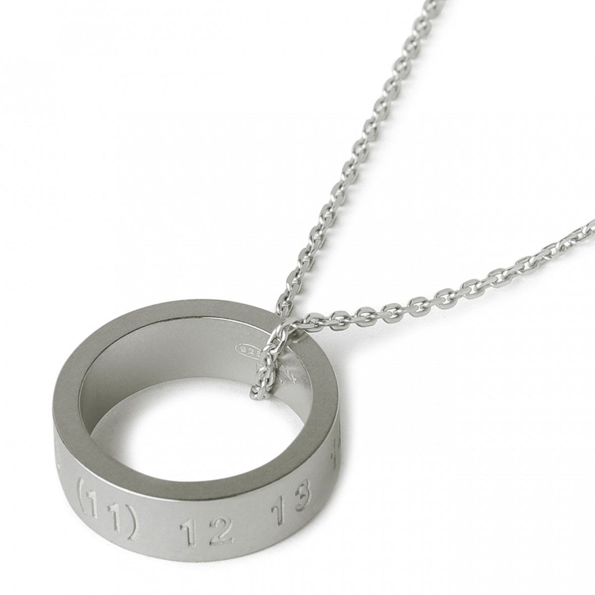 Silver Numerical Pendant Necklace
