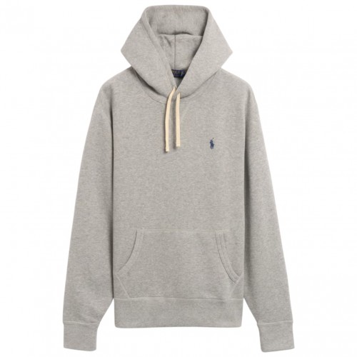 Andover Heather Logo Print Hoodie