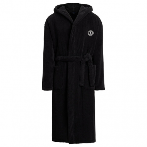 Black Cotton Bathrobe