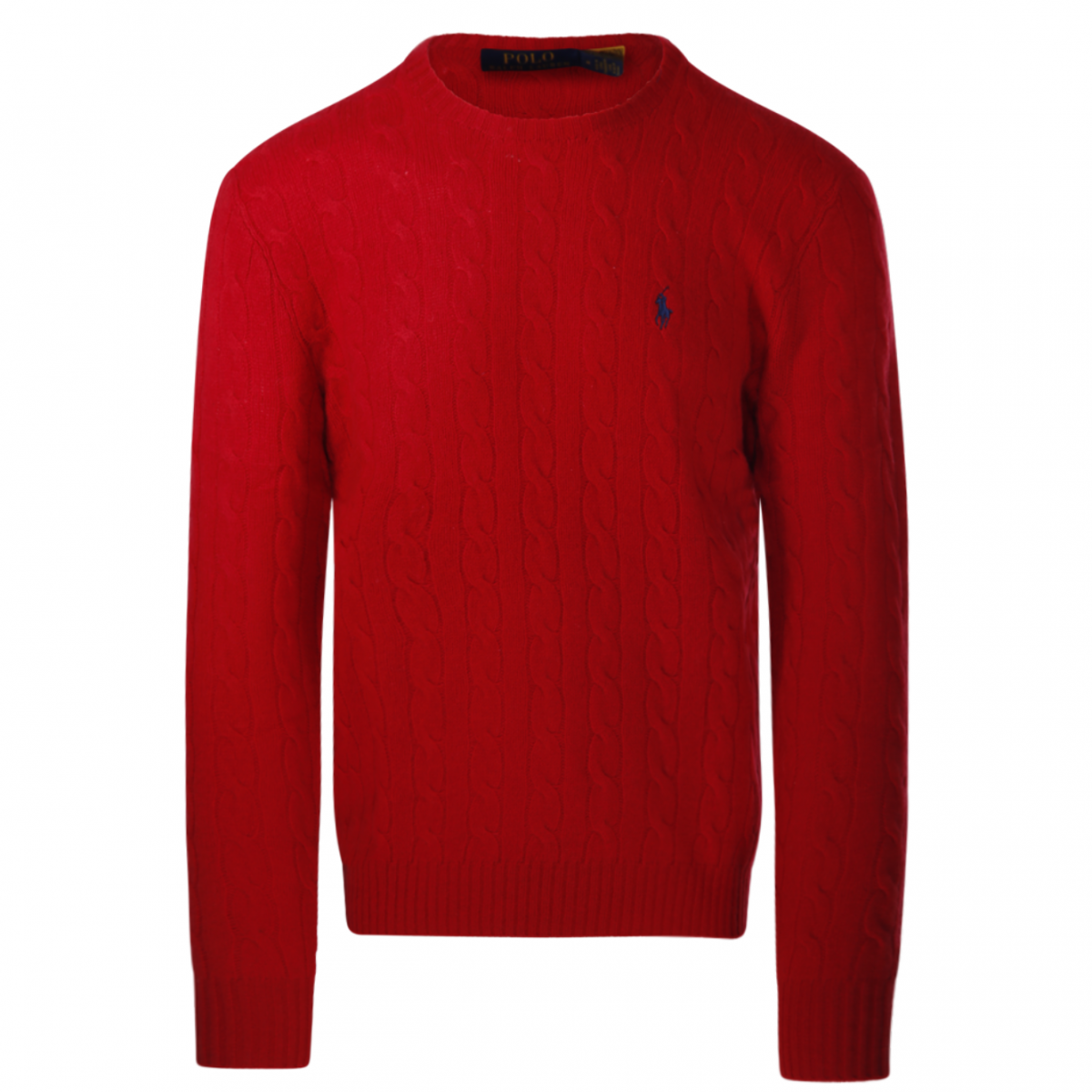 Red Wool Cable Knit Sweater