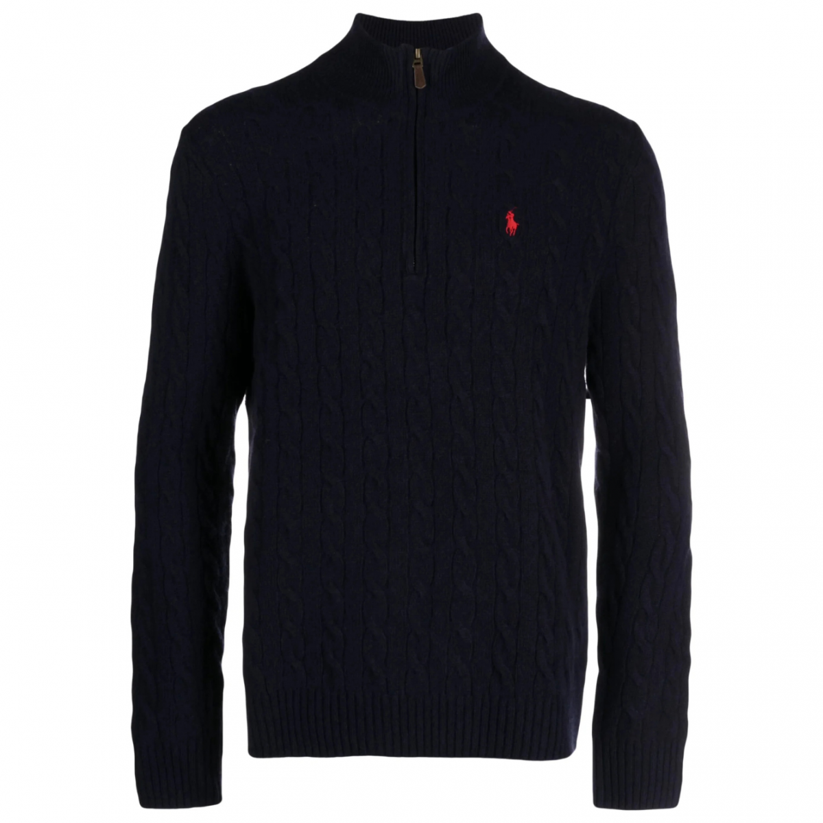 Hunter Navy Half-Zip Knitted Sweater