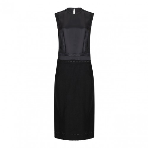 Melange Carbon Panelled Midi Dress