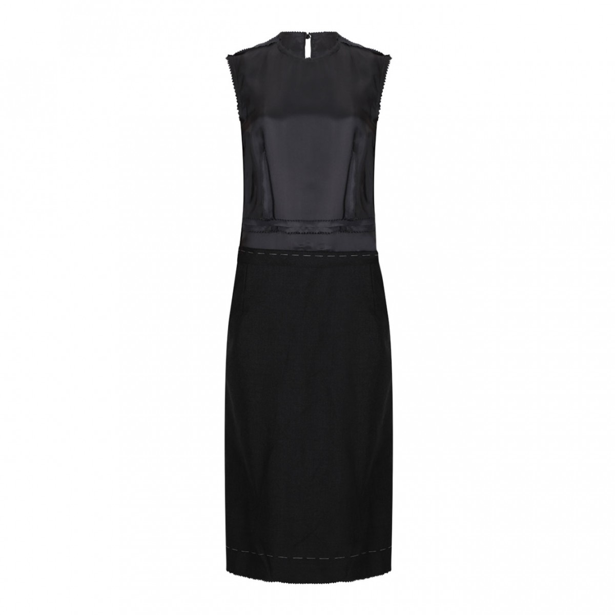 Melange Carbon Panelled Midi Dress