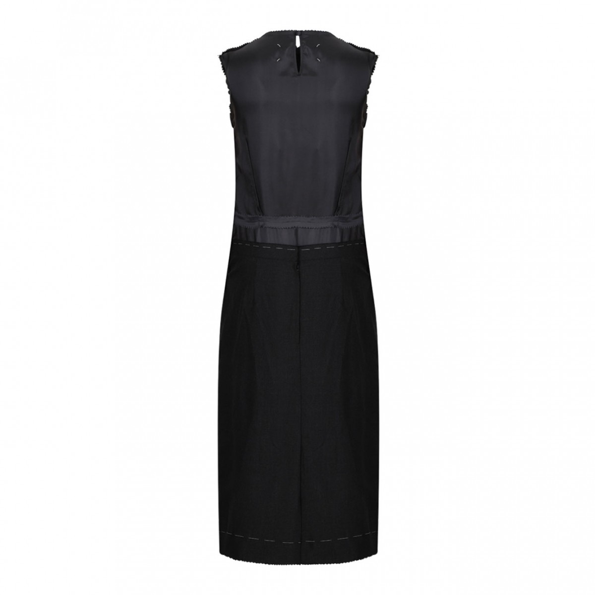 Melange Carbon Panelled Midi Dress
