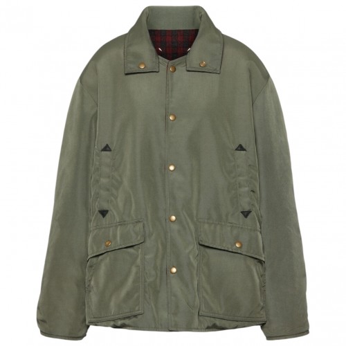 Military and Burgundy Paintings Reversible Jacket