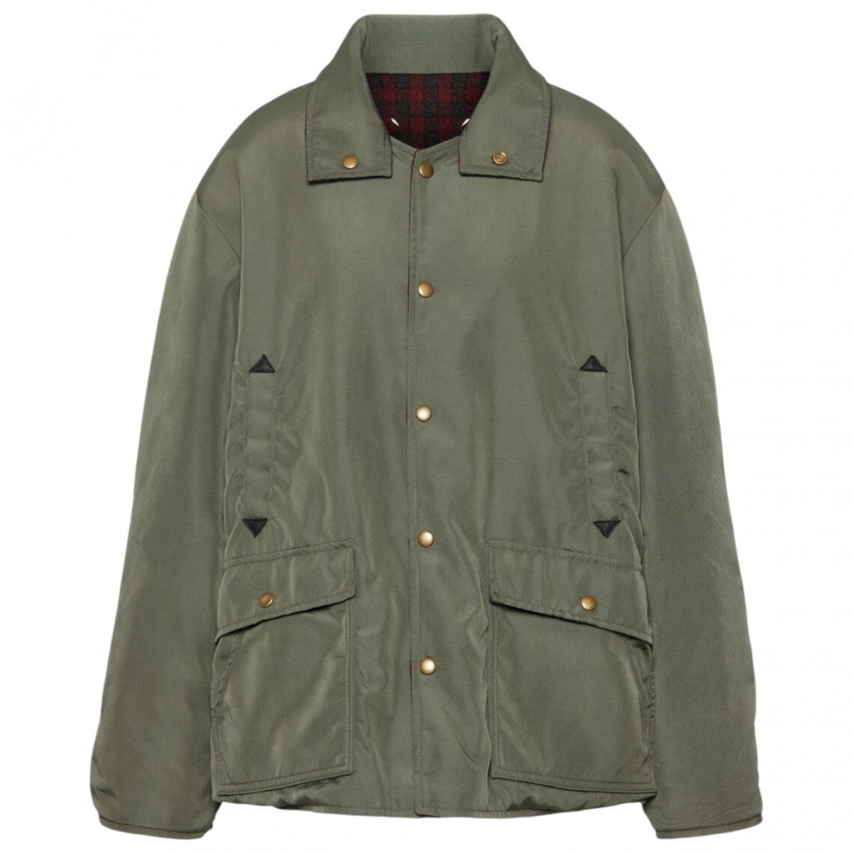 Military and Burgundy Paintings Reversible Jacket