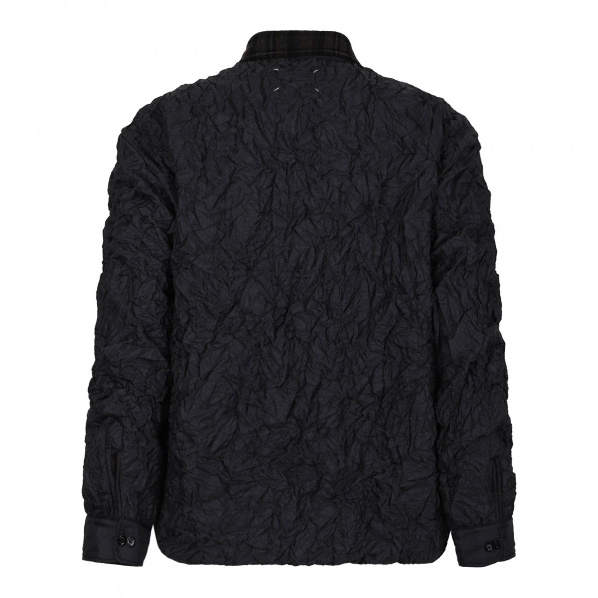 Anthracite And Brown Quilted Jacket