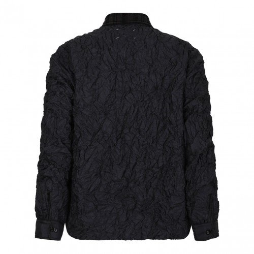 Anthracite And Brown Quilted Jacket