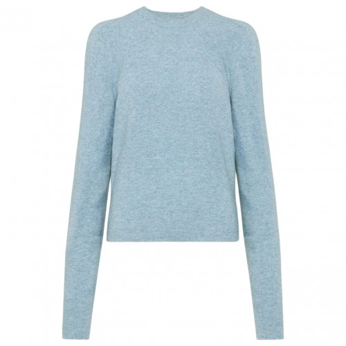 Blue Wool Knit Top