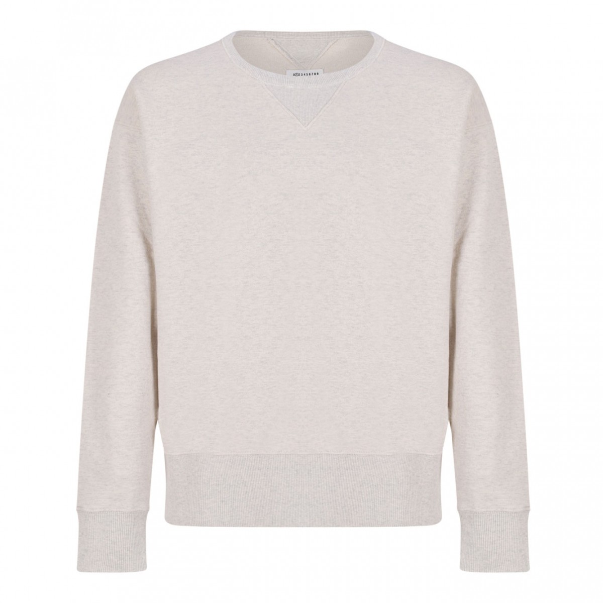 Ecru Melange Crew-Neck Sweatshirt