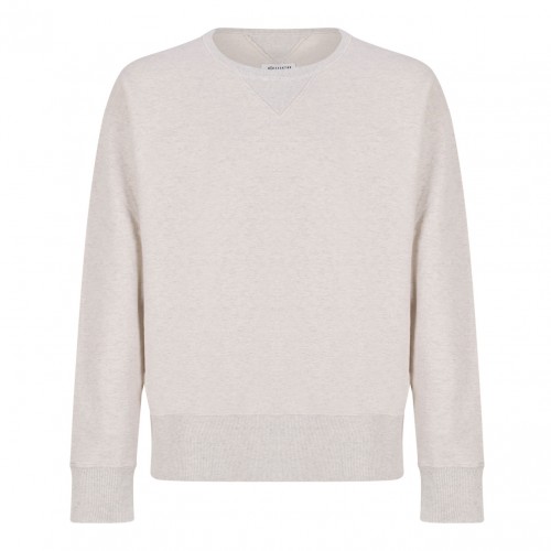 Ecru Melange Crew-Neck Sweatshirt
