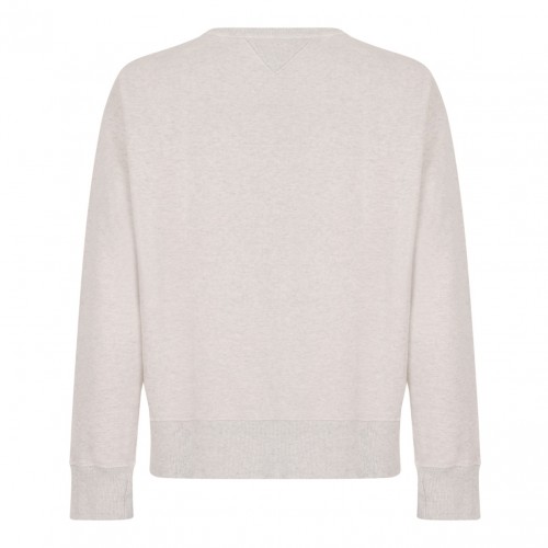 Ecru Melange Crew-Neck Sweatshirt