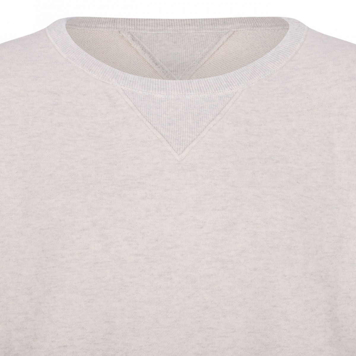 Ecru Melange Crew-Neck Sweatshirt