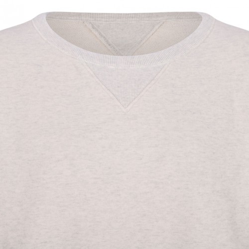 Ecru Melange Crew-Neck Sweatshirt