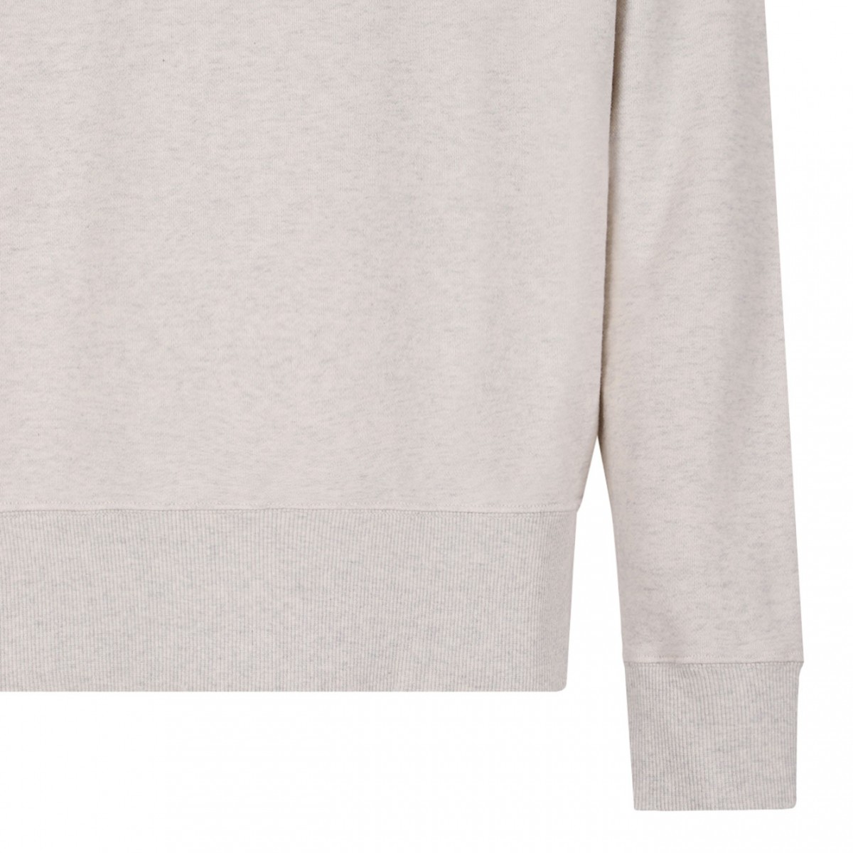 Ecru Melange Crew-Neck Sweatshirt
