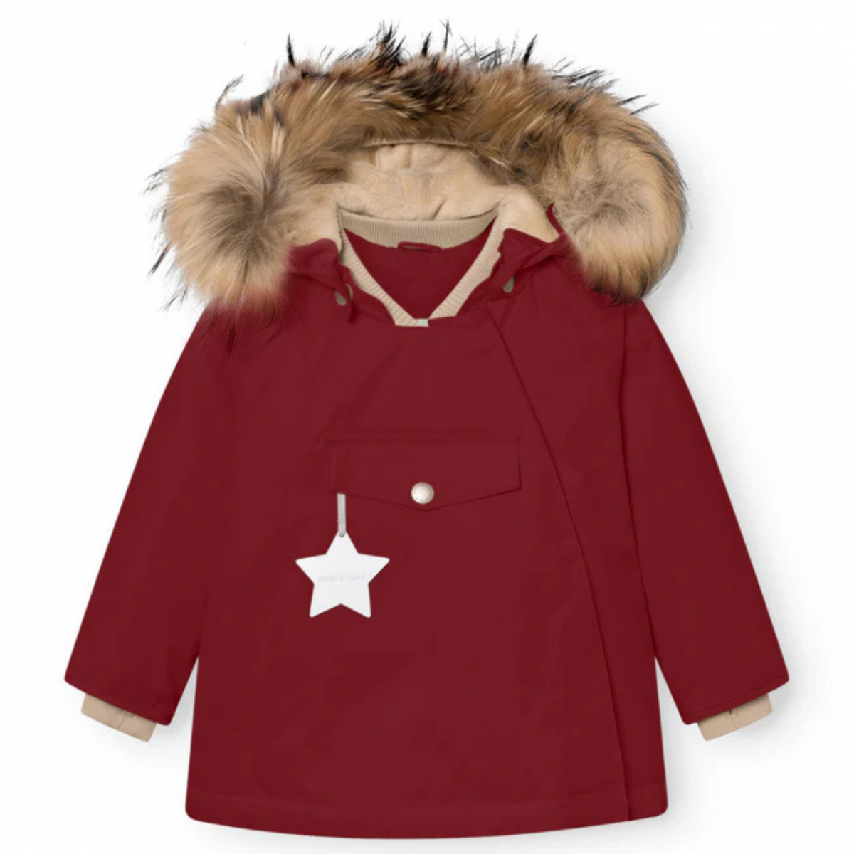 Red Merlot MATWANG Fleece Lined Winter Jacket