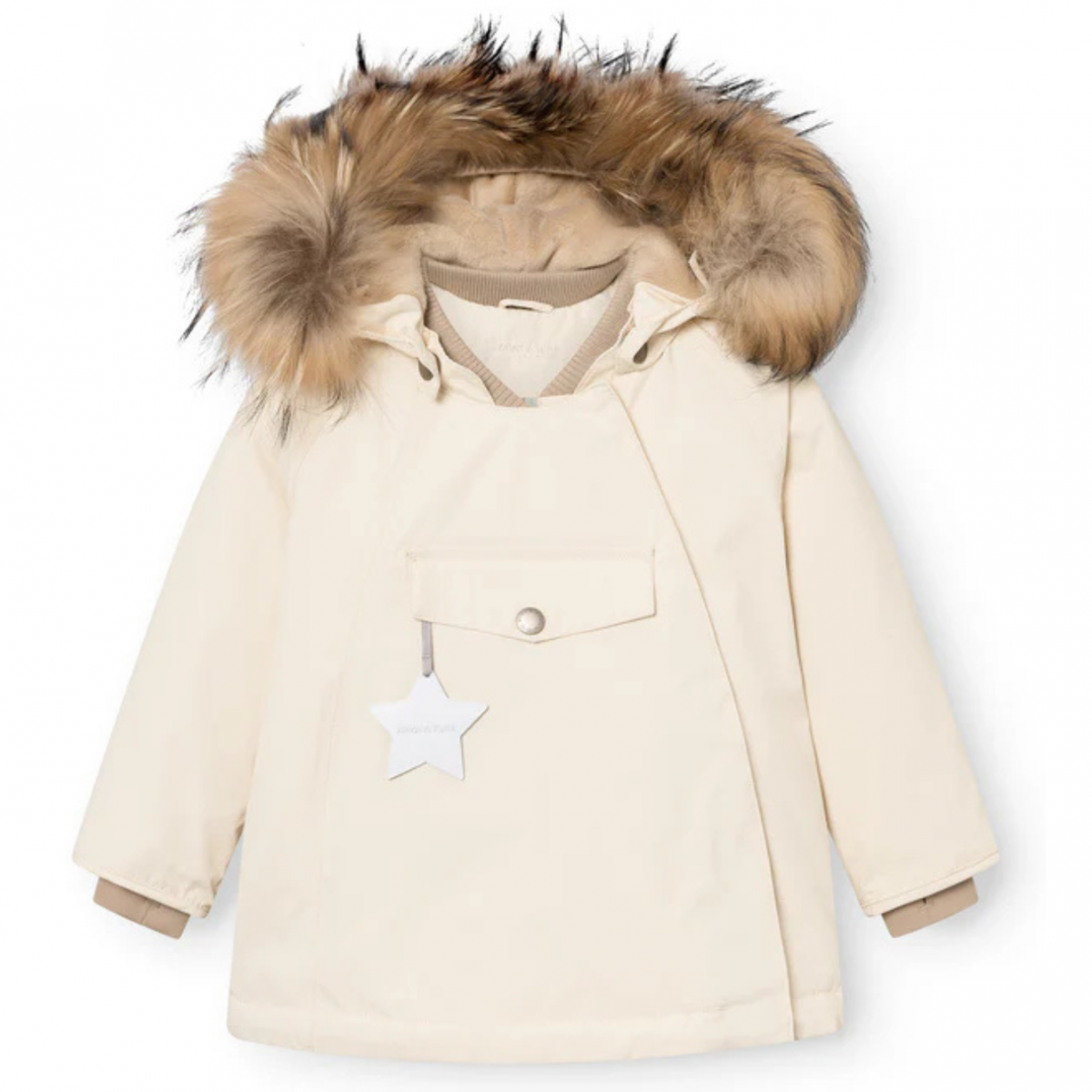 Angora Cream MATWANG Fleece Lined Winter Jacket