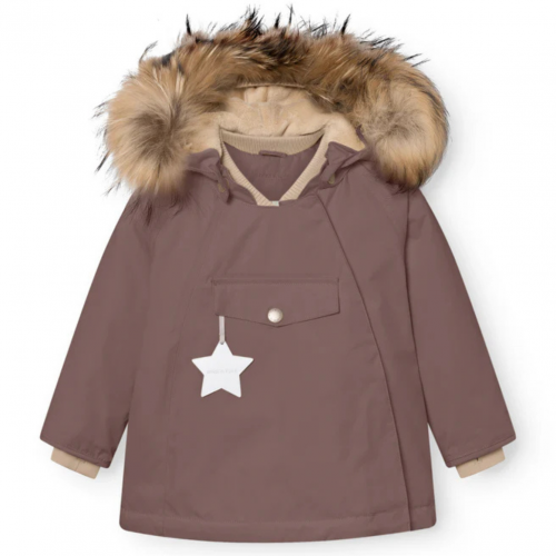 Peppercorn Plum MATWANG Fleece Lined Winter Jacket
