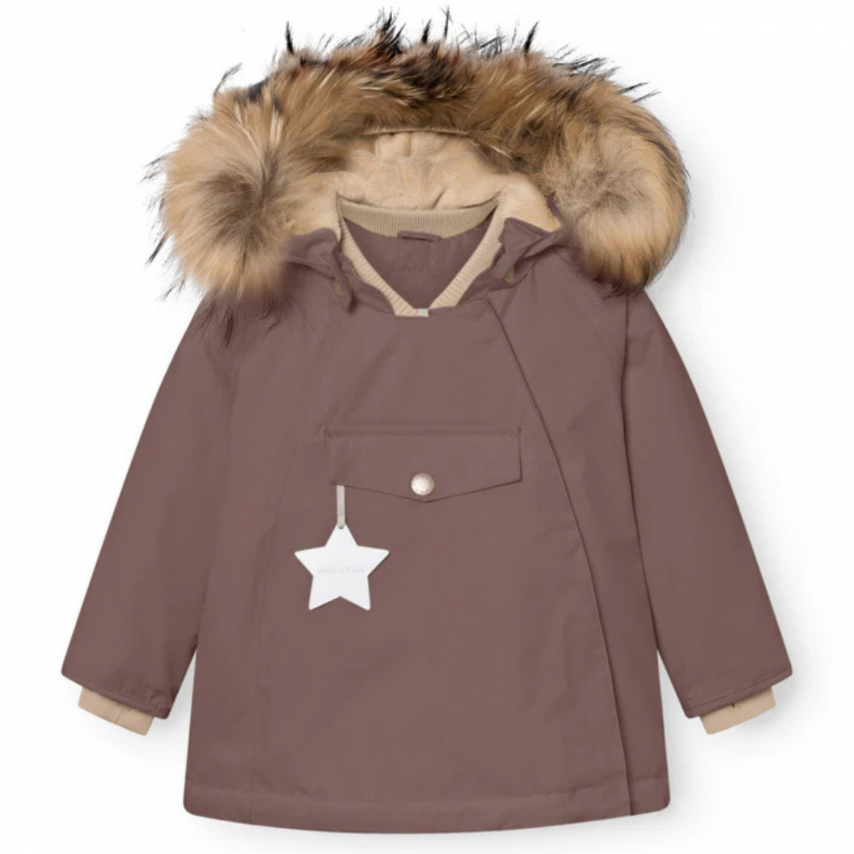 Peppercorn Plum MATWANG Fleece Lined Winter Jacket